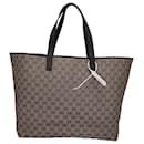 Gucci All Over Logo Shimmer Tote Bag in Brown Canvas