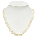 [Luxus] 3-Strang Perlenkette Naturmaterial Halskette in ausgezeichnetem Zustand - & Other Stories