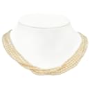 [Luxus] 5-Strang Perlenkette Naturmaterial Halskette in ausgezeichnetem Zustand - & Other Stories