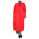Manteau rouge avec fentes latérales - taille DE 34 - Jil Sander