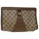 GUCCI GG Canvas Web Sherry Line Clutch Bag Beige Red Green 89 01 033 Auth ep1581 - Gucci