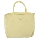 PRADA Hand Bag Nylon Beige Auth bs8131 - Prada
