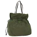 PRADA Tote Bag Nylon Khaki Auth th3978 - Prada