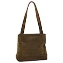 CHANEL Tote Bag Suede Brown CC Auth bs8053 - Chanel