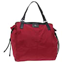 BURBERRY Shoulder Bag Nylon Leather Red Auth bs7893 - Burberry