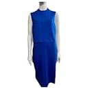 Vestido elástico azul dvf - Diane Von Furstenberg