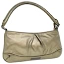 BURBERRY Shoulder Bag Leather Gold Auth bs3699 - Burberry