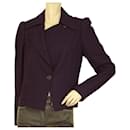 Dries Van Noten Purple Woolen Single Button Blazer Fitted short Jacket size 38