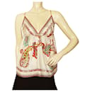 Etro Multicolor Paisley camisole top, Spaghetti straps 100% silk Cami size 42