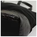 PRADA Shoulder Bag Nylon Leather Black Auth bs8177 - Prada