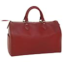 Louis Vuitton Epi Speedy 30 Bolsa de Mão Castelhano Vermelho M43007 Autenticação de LV 52799