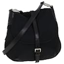 PRADA Shoulder Bag Nylon Leather Black Auth ac2158 - Prada