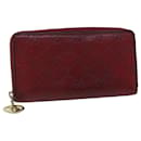 GUCCI GG Canvas Guccissima Long Wallet Wine Red 282477 auth 54060