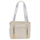 CHANEL Shoulder Bag Nylon White CC Auth bs4932 - Chanel