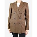 Brown double-breasted wool blazer - size IT 44 - Etro