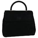 PRADA Hand Bag Suede Black Auth bs5708 - Prada