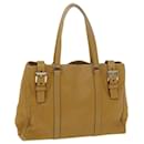 PRADA Shoulder Bag Leather Brown Auth am3914 - Prada