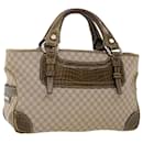 CELINE Macadam Canvas Boogie Bag Handtasche Beige WC-ST-0068 Auth bs5785 - Céline