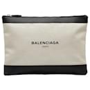 Navy Clip Canvas Clutch Bag 420407 - Balenciaga