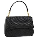 BALLY Quilted Hand Bag Leather Black Auth yk7542b - Bally