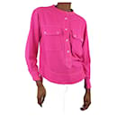 Camisa rosa con bolsillo de bouclé - talla UK 8 - Isabel Marant