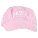Gorra Balenciaga Cities Paris de algodón rosa
