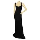 Zac Posen Black Floor Length Maxi Fine Knit Evening Gown Sleeveless Dress size M
