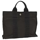 HERMES Her Line PM Tote Bag Nylon Gray Auth bs8220 - Hermès