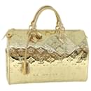 LOUIS VUITTON Monogram Miroir Speedy 30 Hand Bag Gold Dore M95272 LV Auth 54048a - Louis Vuitton