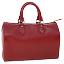 Louis Vuitton Epi Speedy 25 Bolsa de Mão Castelhano Vermelho M43017 Autenticação de LV 53961