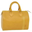 Louis Vuitton Epi Speedy 25 Bolsa de mão Tassili Yellow M43019 Autenticação de LV 53602