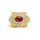 Anel extravagante de diamantes Ruby TDD49 US4.75 - Christian Dior