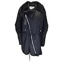Schwarze Jacke mit durchgehendem Reißverschluss und Lammfellkragen von Forte Dei Marmi Couture - Autre Marque