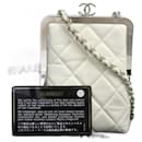Quilted Leather Clasp Clutch Shoulder Bag - Chanel