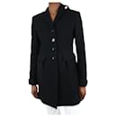 Black button-up wool coat - size UK 6 - Burberry