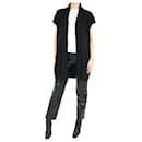 Black open-front sleeveless cashmere cardigan - size UK 8 - Autre Marque
