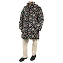 Black floral hooded puffer coat - size IT 42 - Gucci