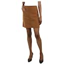 Falda con bolsillos en mezcla de lana marrón - talla IT 38 - Autre Marque