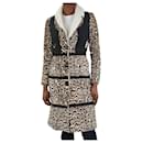Brown leopard-print shearling coat - size IT 36 - Burberry