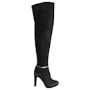Fendi Over-the-Knee Heeled Boots in Black Suede