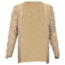 Ulla Johnson Cable Knit Cardigan in Beige Wool