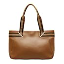 Gucci Leather Web Tote Bag Leather Tote Bag 002 1135 in Good condition