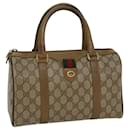 GUCCI GG Canvas Web Sherry Line Boston Bag Beige Rouge Vert Auth 53399 - Gucci