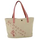 BURBERRY Blue Label Tote Bag Canvas Beige Auth ti1209 - Burberry