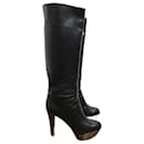 SERGIO ROSSI  Boots T.eu 37.5 leather - Sergio Rossi