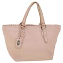 FENDI Celeria Tote Bag Leather Pink Auth bs4616 - Fendi