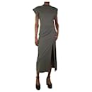 Khaki sleeveless asymmetric dress - size UK 6 - JW Anderson