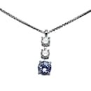 Platinum Diamond & Tanzanite Drop Pendant Necklace - & Other Stories