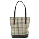 BURBERRY Nova Check Tote Bag Canvas Leather Beige Brown Auth 54021 - Burberry