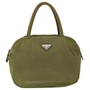 PRADA Hand Bag Nylon Khaki Auth 53706 - Prada
